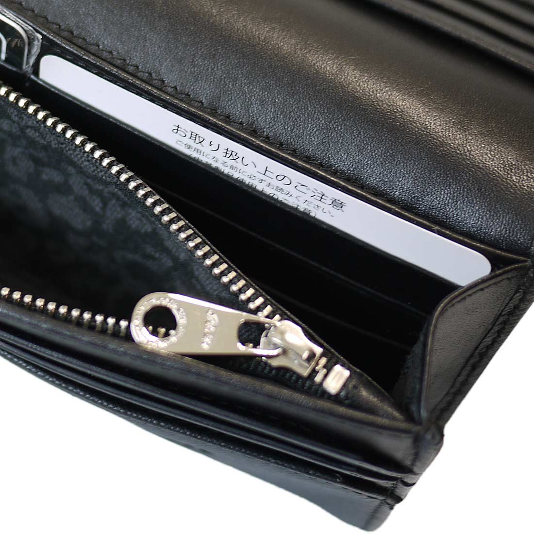 Roen（ロエン） 長財布 本革 二つ折り サフィアーノ レザー 黒ブラック