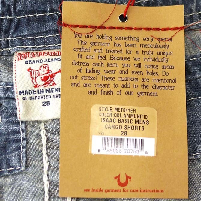 TRUE RELIGION（トゥルーレリジョン） デニム ハーフパンツ メンズ