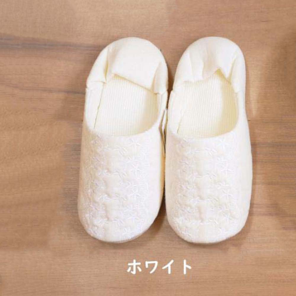 あゆか様　臭くない　バブーシュ　ライトグレー　Lサイズ リネン刺繍スリッパ バブーシュ 選べる2タイプ ai 麻100% 綿100