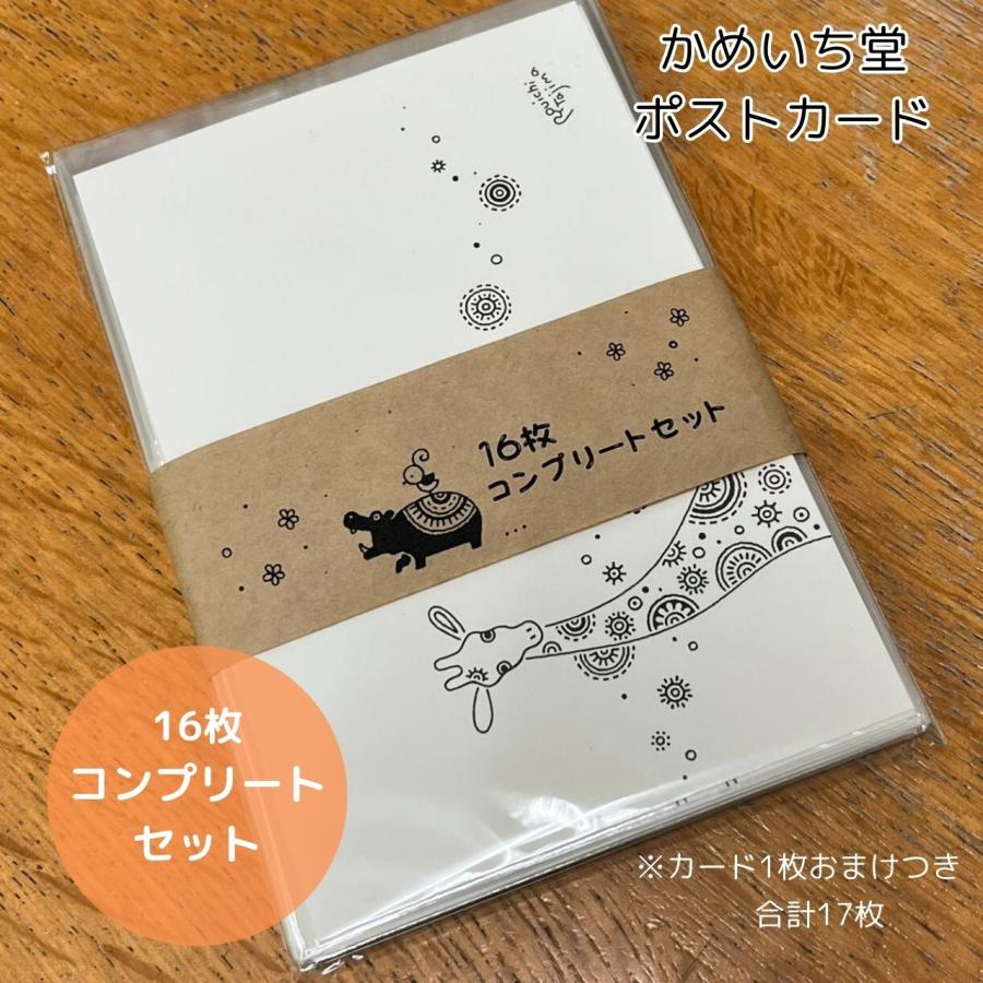 かめいち堂 ポストカード 葉書 挨拶 お礼 ハシビロコウ クマ サカナ