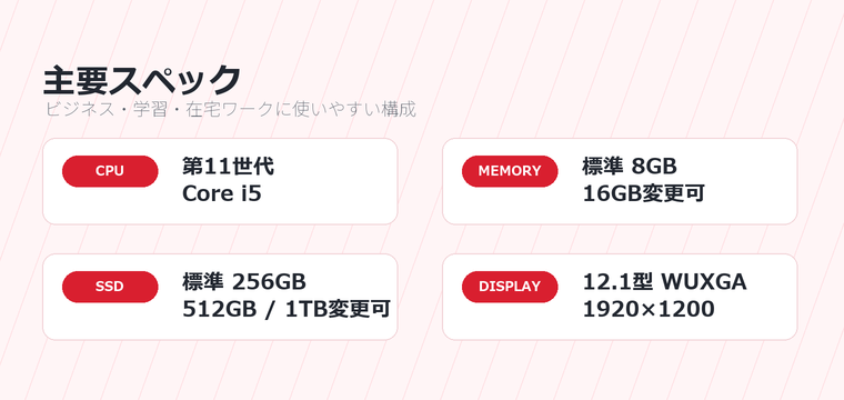 主要スペック