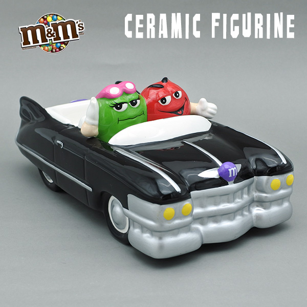 USED品 m&m's お皿 陶器 チョコレート エムアンドエムズ ブルー バイク
