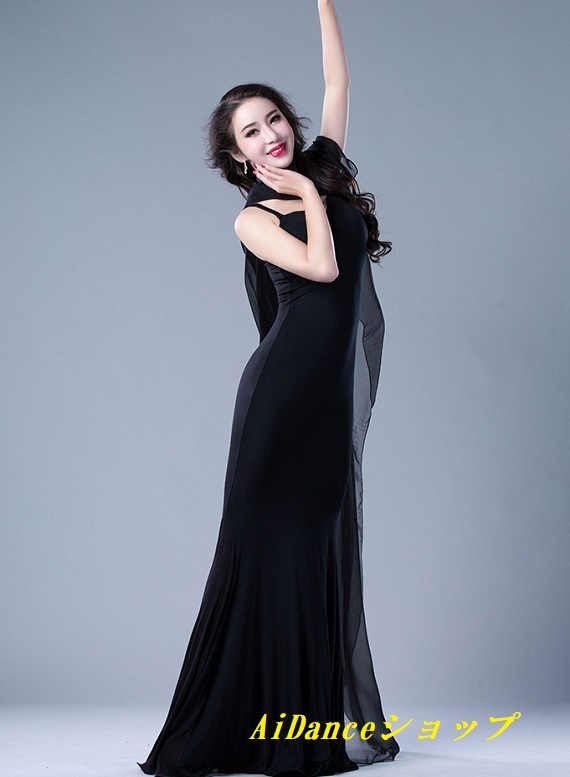 新着 ベリーダンス 衣装 コスチューム ワンピース ショール 2点セット