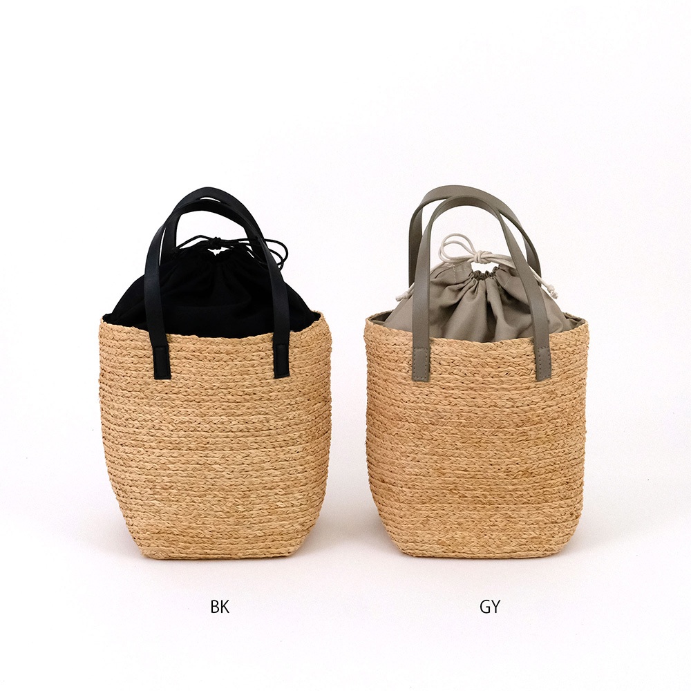 MassimoDutti｜かごバッグ ラフィア×レザー 上品カジュアル 夏 Massimo Dutti(マッシモドゥッティ) かごバッグ(レディース