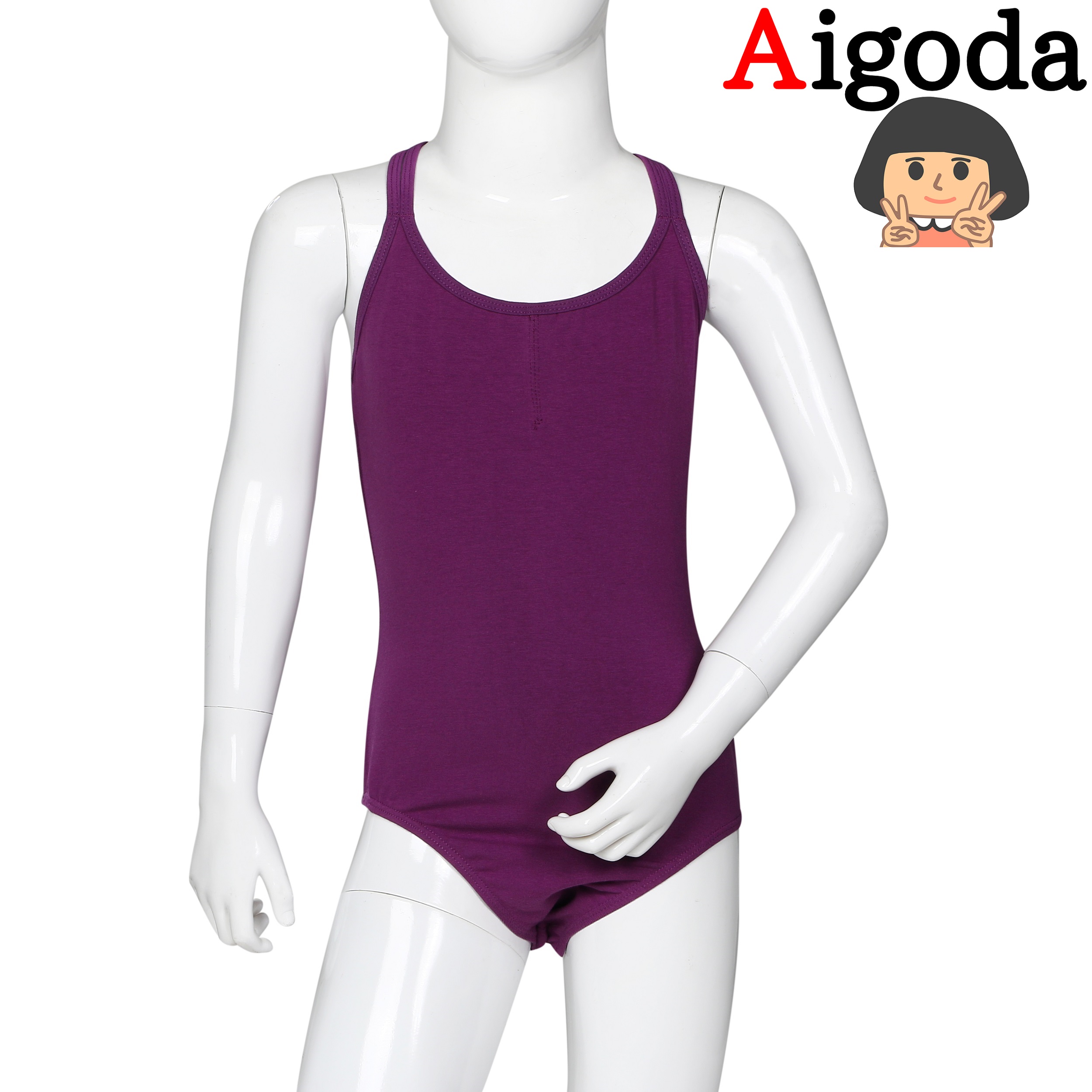 【Aigoda】バレエ レオタード スカートなし 6色 子供 キッズ ジュニア 大人 キャミソール 新体操 練習着 綿 無地 調節｜aigoda｜16