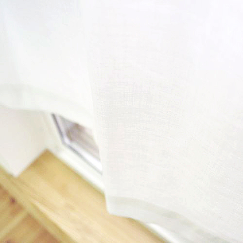 無地 綿（コットン）100％ダブルガーゼ レースカフェカーテン