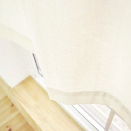 NANA】二重カフェカーテン ダブルガーゼ ミラーレース オーダー品 無地