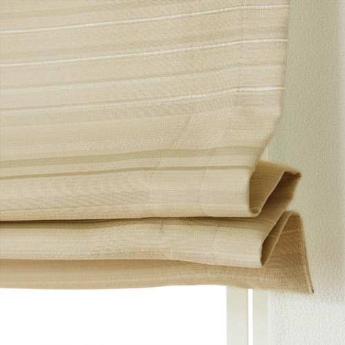 新品 未使用 ローマンシェード:幕体のみ サンドベージュ ローマンシェード／幕体のみ／シックなカラーに光沢のある