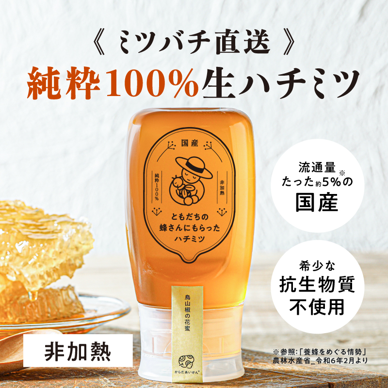 からだあいかん 【国産 生はちみつ 非加熱 】 ともだちの蜂さんに