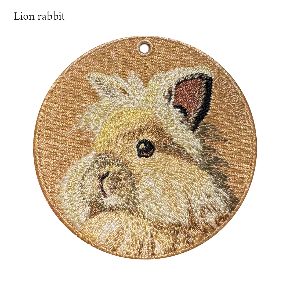 うさぎ 台湾 キーホルダー キーホルダー 刺繍 動物 アニマル チャーム 刺繍キーホルダー
