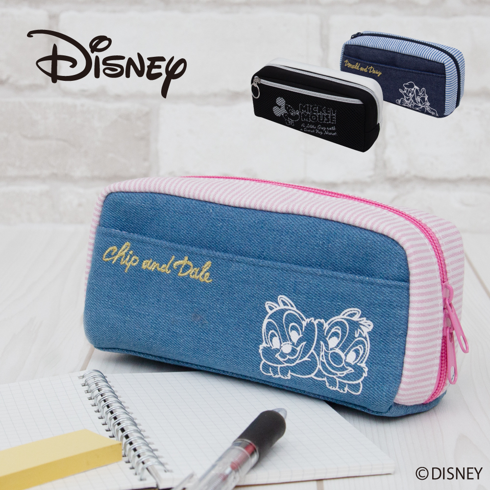 Disney - ディズニー雑貨(文房具、靴下、ポーチ、ペンケース、箸、トランプ、ペン、ボトル等) ランナー RUNNER ディズニー ペンケース メガジップ ポーチ 小物