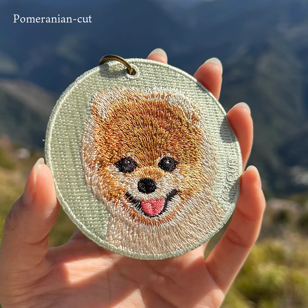 キーホルダー 犬 刺繍 ワッペン イヌ 犬柄 チャーム ポメラニアン ポメ チワワ マルチーズ マル ペット グッズ プレゼント｜aile2016｜06