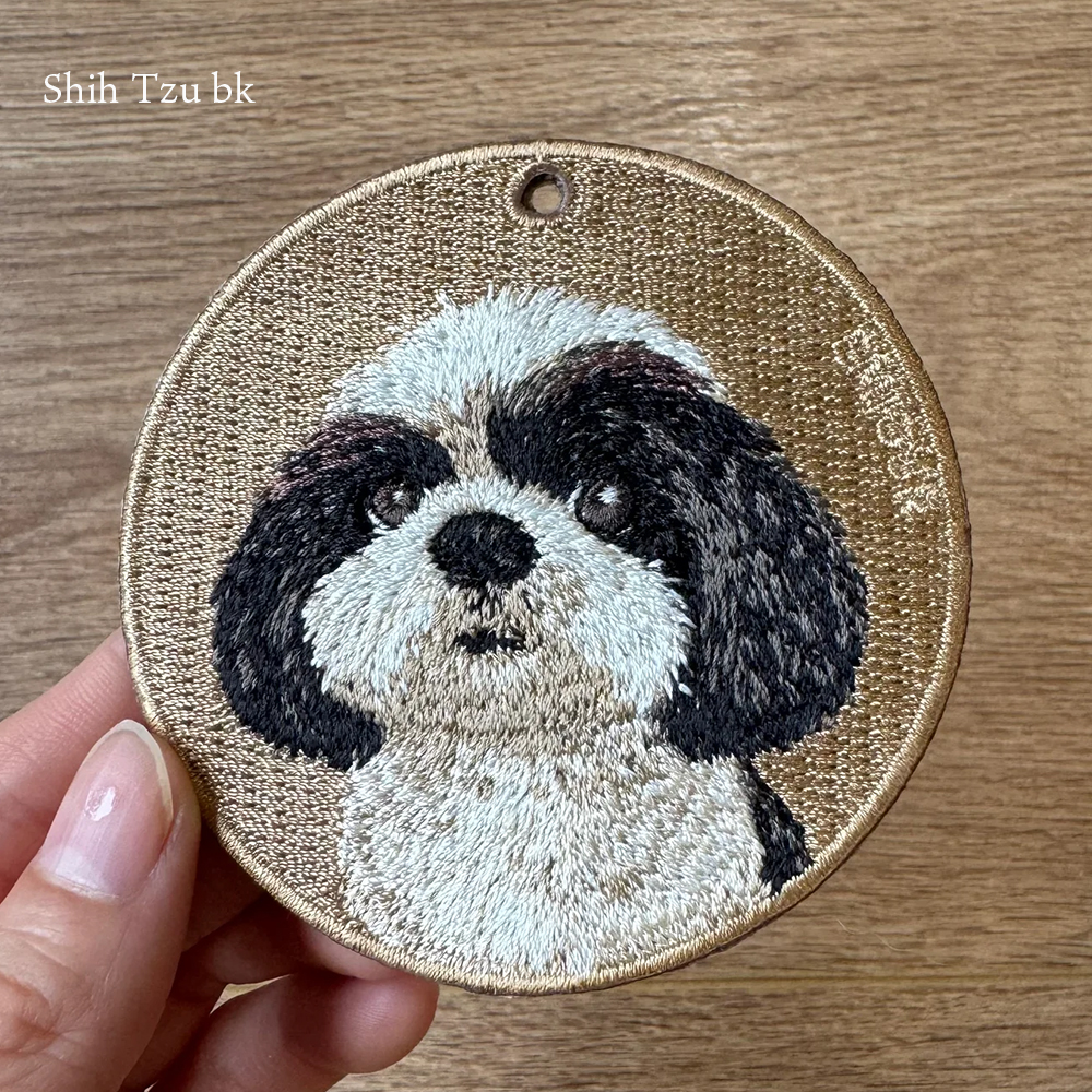 キーホルダー 犬 刺繍 イヌ チャーム パグ ビション フリーゼ