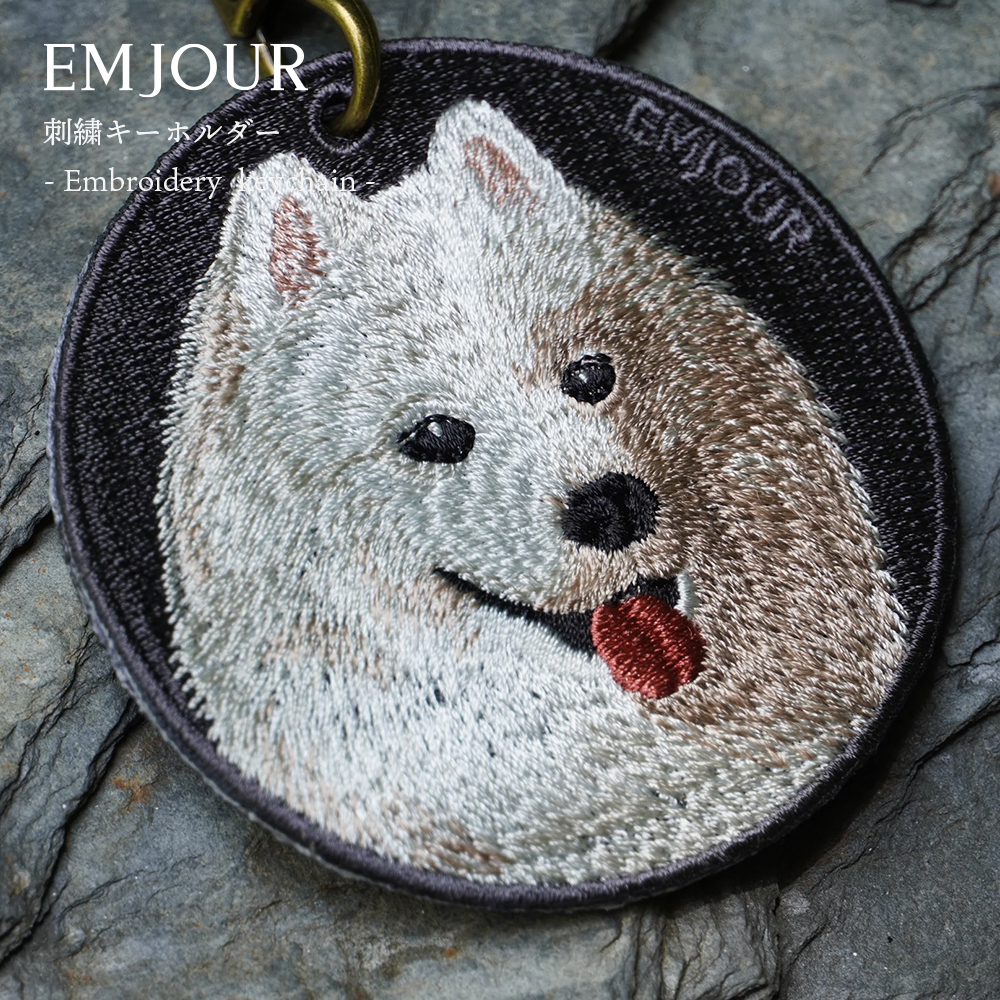 キーホルダー 犬 刺繍 イヌ チャウチャウ ラブラドール レトリーバー ラブ グレートデーン サモエド ハスキー グッズ｜aile2016｜05