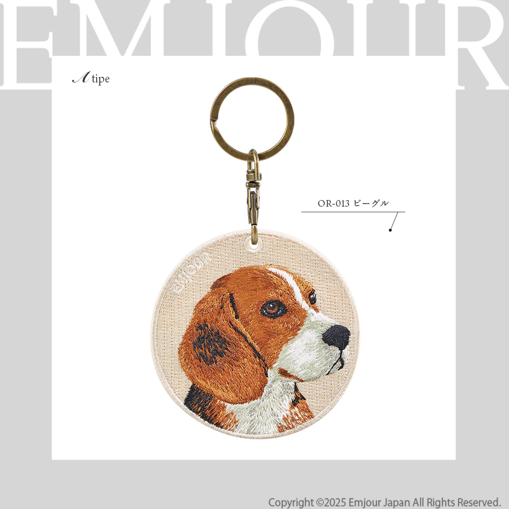 コーギー（Corgi） キーホルダー 犬 刺繍 イヌ シュナウザー シュナ
