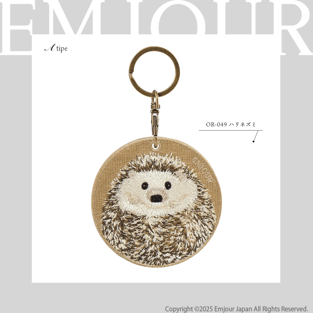 キーホルダー 刺繍 動物 アニマル チャーム ワッペン ナマケモノ ブタ