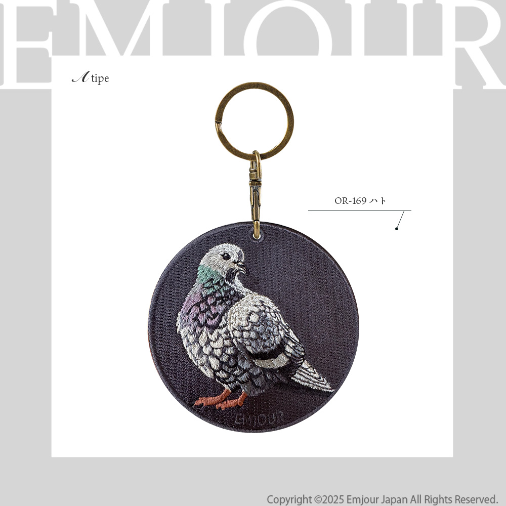 CHARM'S（チャームス） キーホルダー 刺繍 鳥 小鳥 動物 アニマル