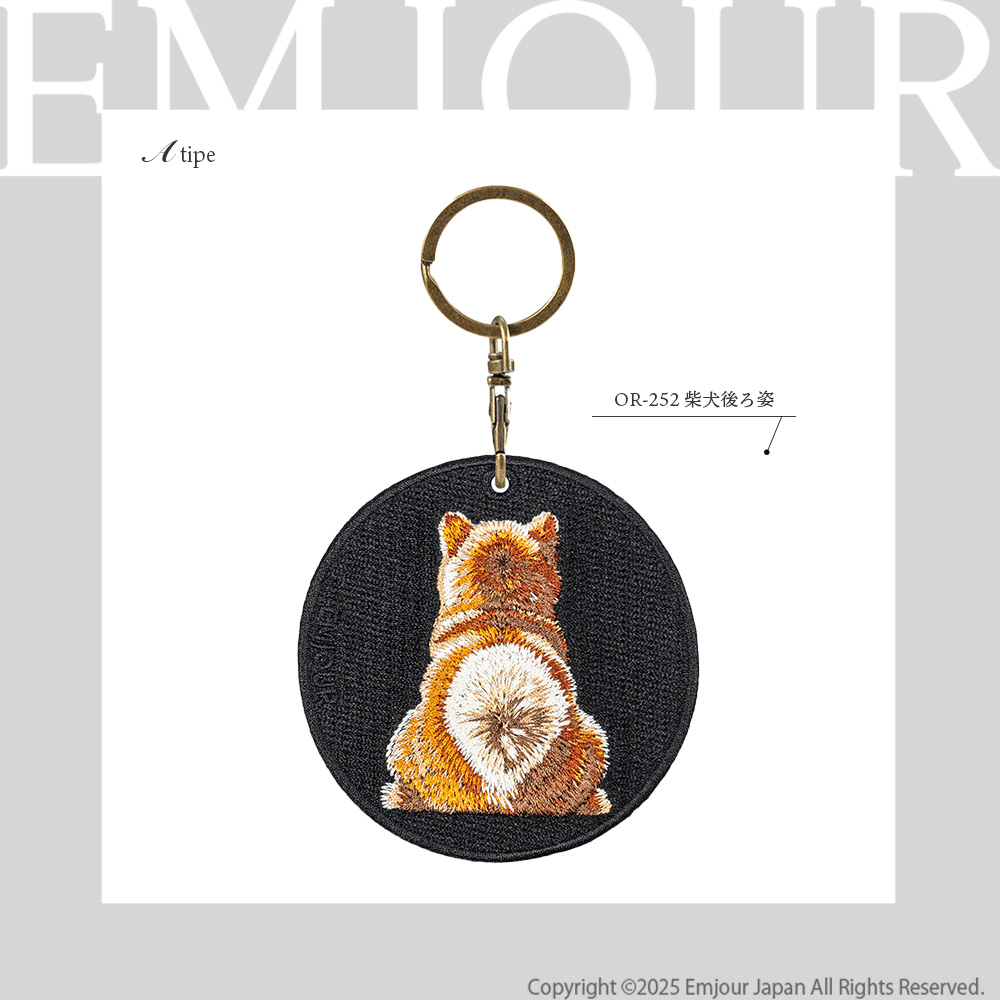 コーギー（Corgi） キーホルダー 刺繍 フレンチブルドッグ フレブル 猫