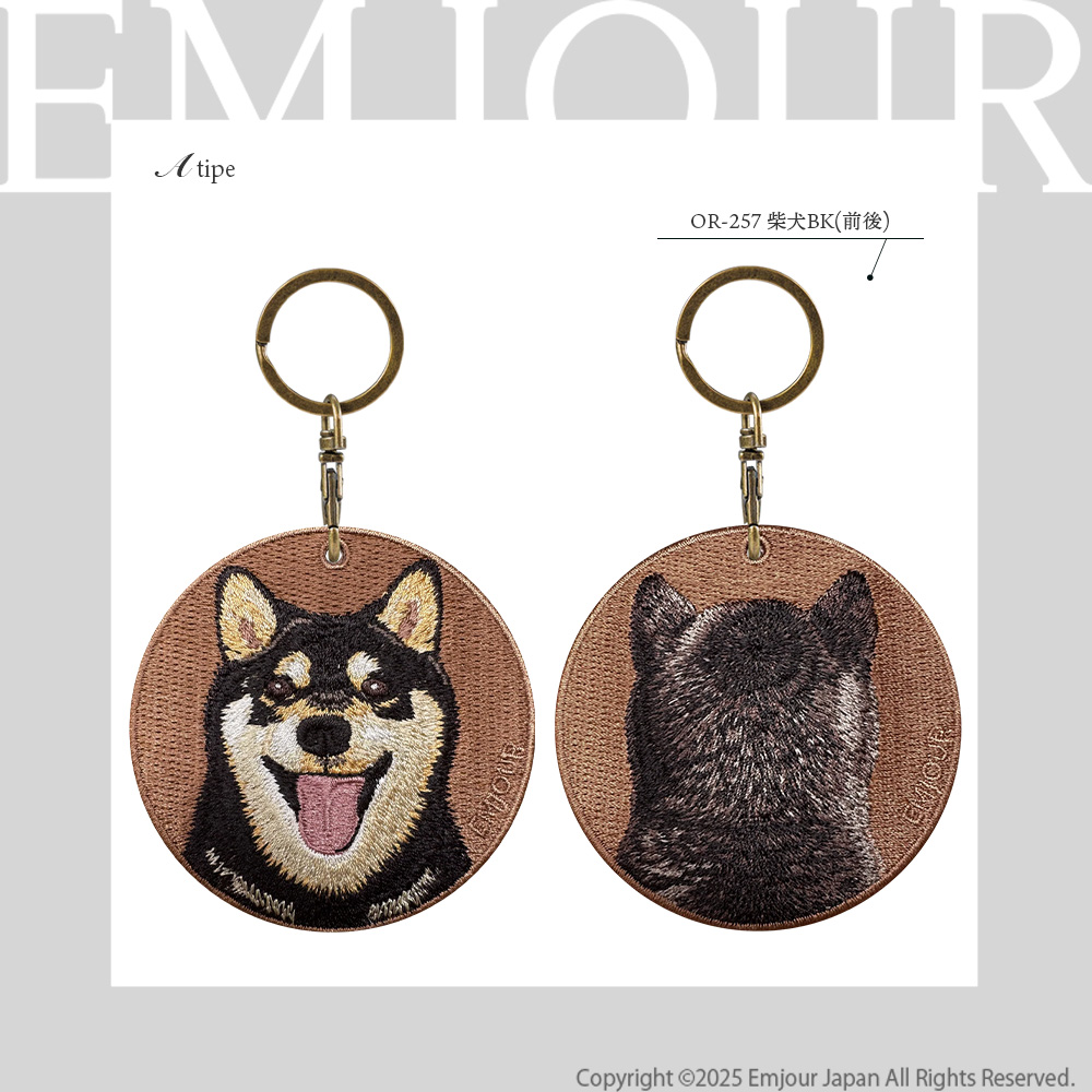 キーホルダー 刺繍 柴犬 コーギー アメリカンショートヘア アメショ