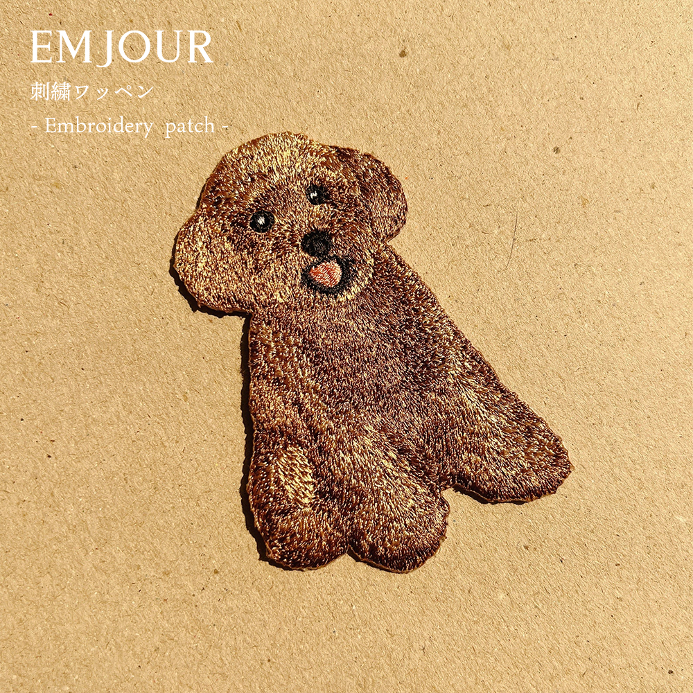 ワッペン 刺繍ワッペン アイロンワッペン 犬 刺繍 イヌ 柴犬 サモエド
