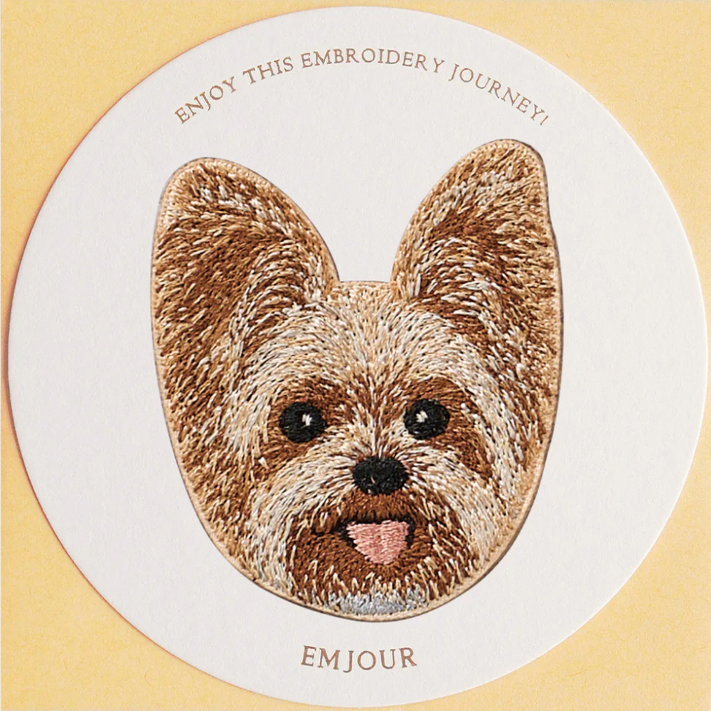 ワッペン 刺繍ワッペン アイロンワッペン 犬 刺繍 イヌ ヨークシャ