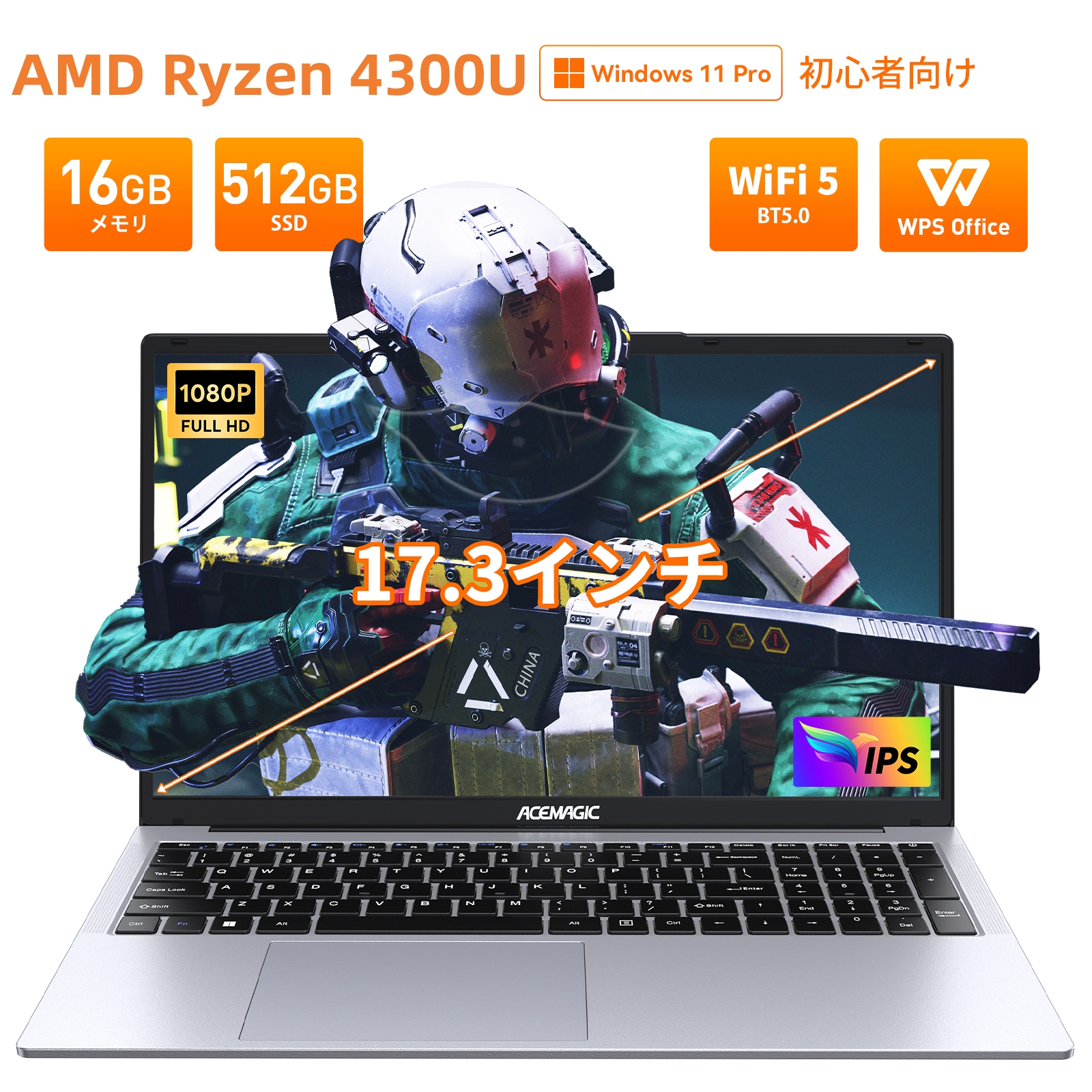 新品 ノートパソコン ノートPC AMD Ryzen 4300U 4C/4T 16GB DDR4(64GB