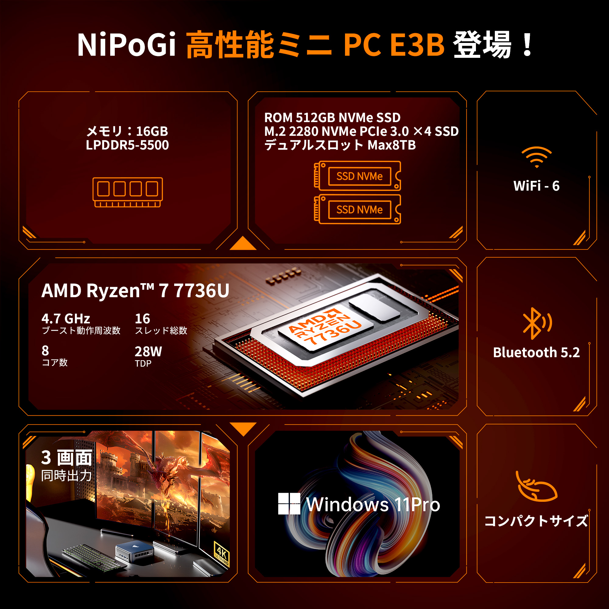 16gb 512gb（デスクトップパソコン） | スマホ、タブレット、パソコン