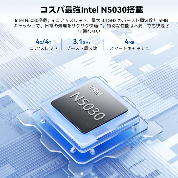 NIPOGI インテル N5030 ミニpc ...の詳細画像3
