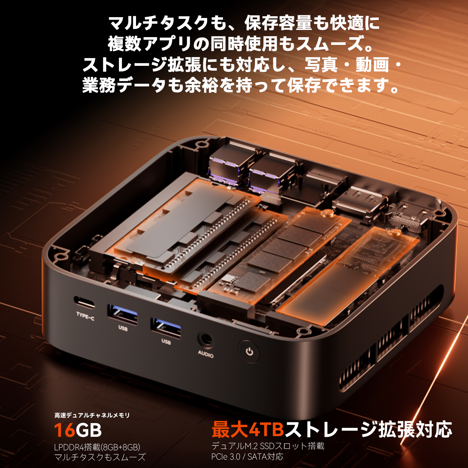 OEM Key ミニpc AMD R5 7530U【16GB LPDDR4X 512SSD M.2 SSD】 Windows11Pro 最大4.5GHz mini pc WiFi6 小型pc 4K60Hz 静音 ミニパソコン(K1-7530U-16512) 関連画像4