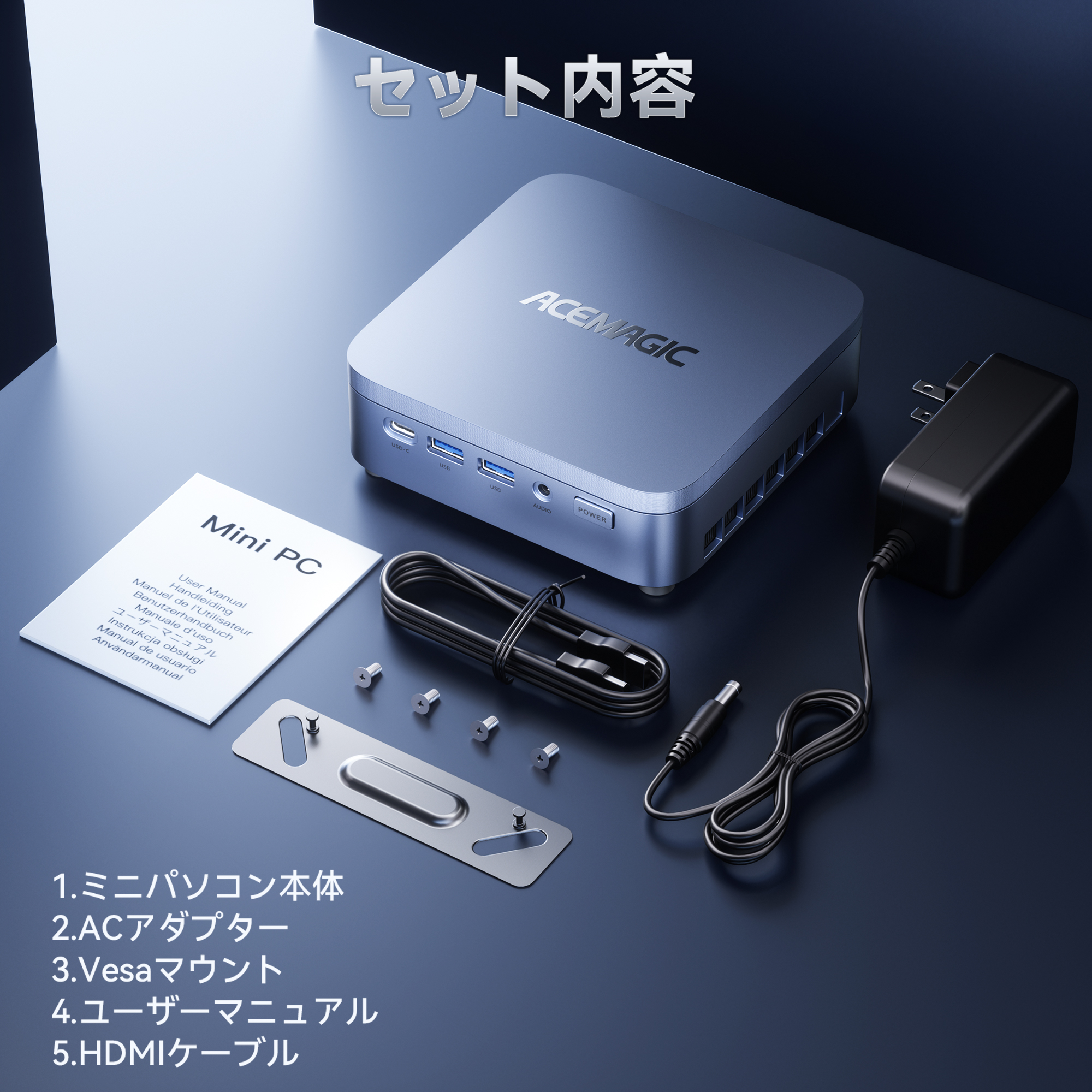 NiPoGi 【次世代AI PC】ミニPC Intel Core 304 最大24 TOPS 12GB+256GB