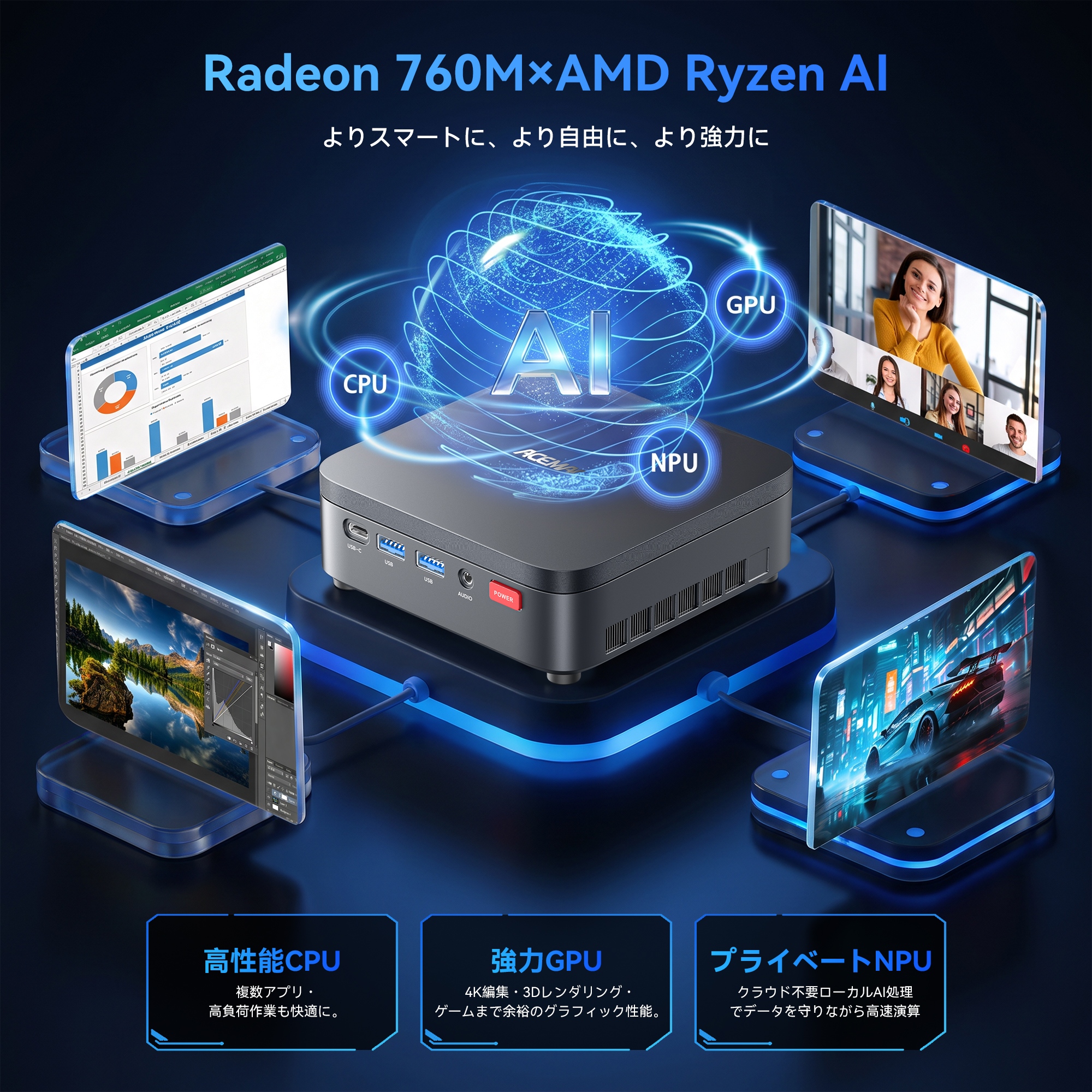 Windowsデスクトップ（CPU種類：Ryzen 5）｜デスクトップパソコン