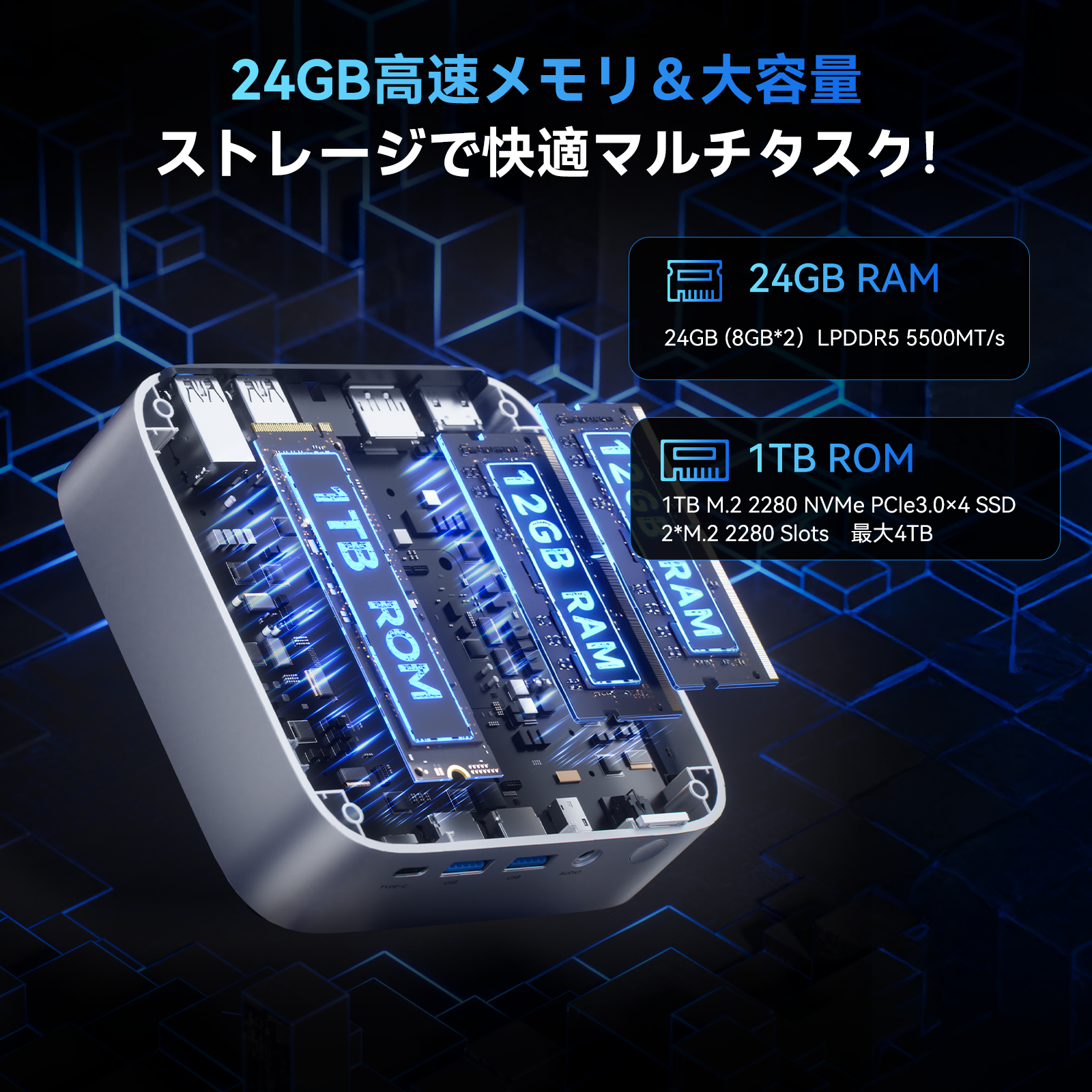 2026新製品 ミニPC【AMD R7 773...の詳細画像3