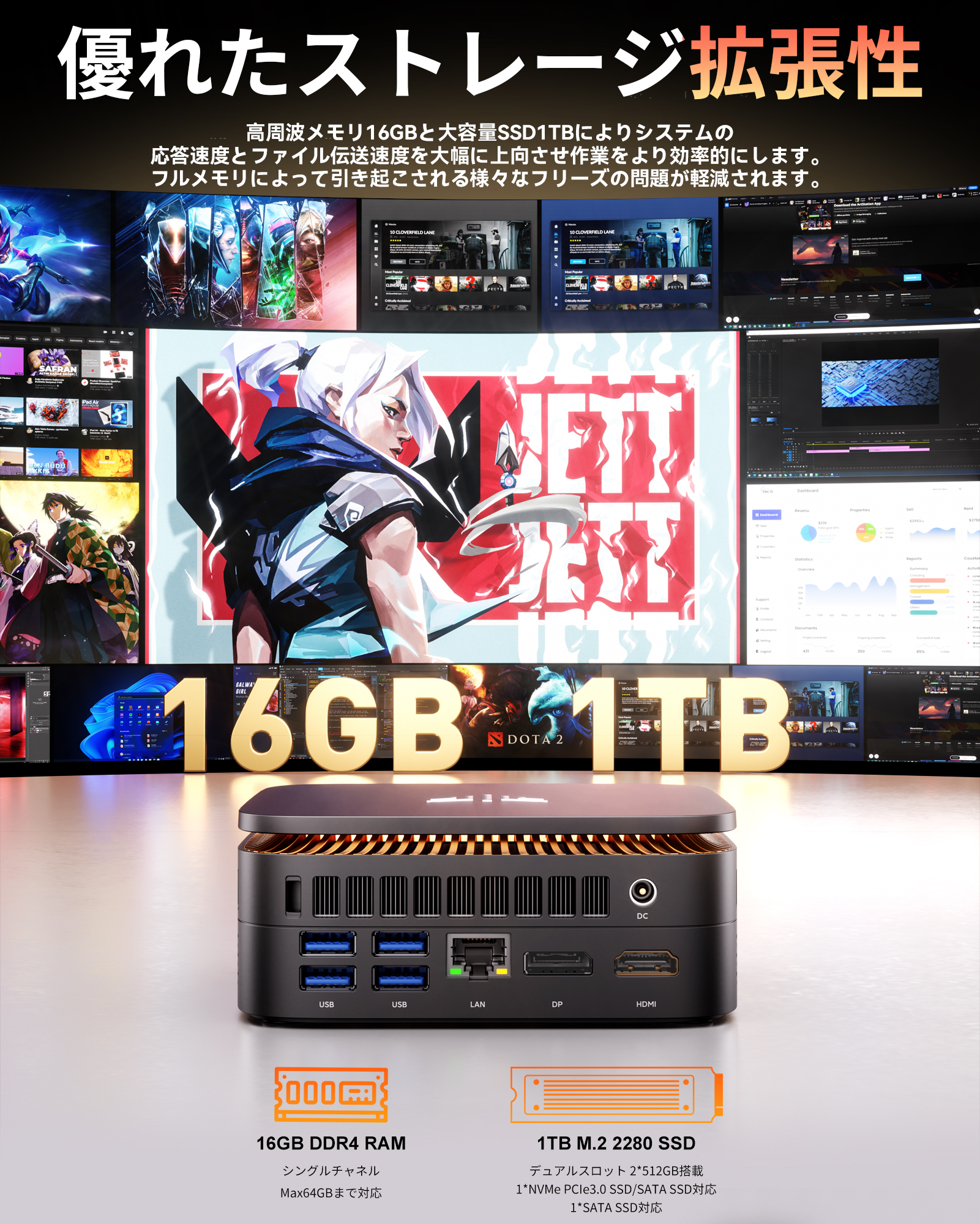 NIPOGI mini pc Ryzen 4300U 動作より安定 4C/4T 最大3.5GHz Win11 Pro