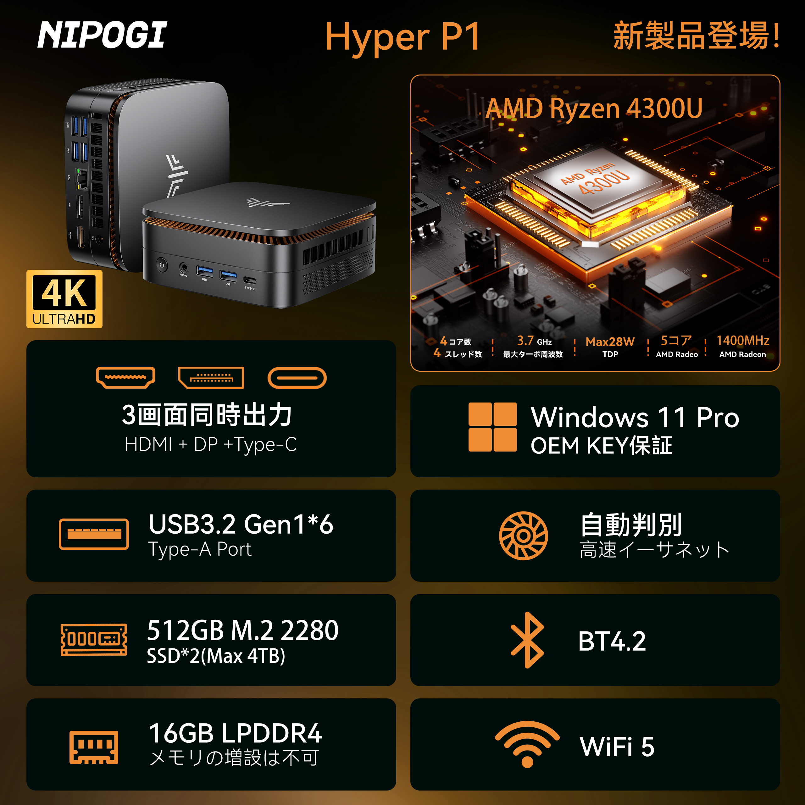 Windows11 ミニpc nipogi ak1plus N97 512GB NiPoGi AK1PLUS N97モデルレビュー：2万円切りの激安N97ミニPC