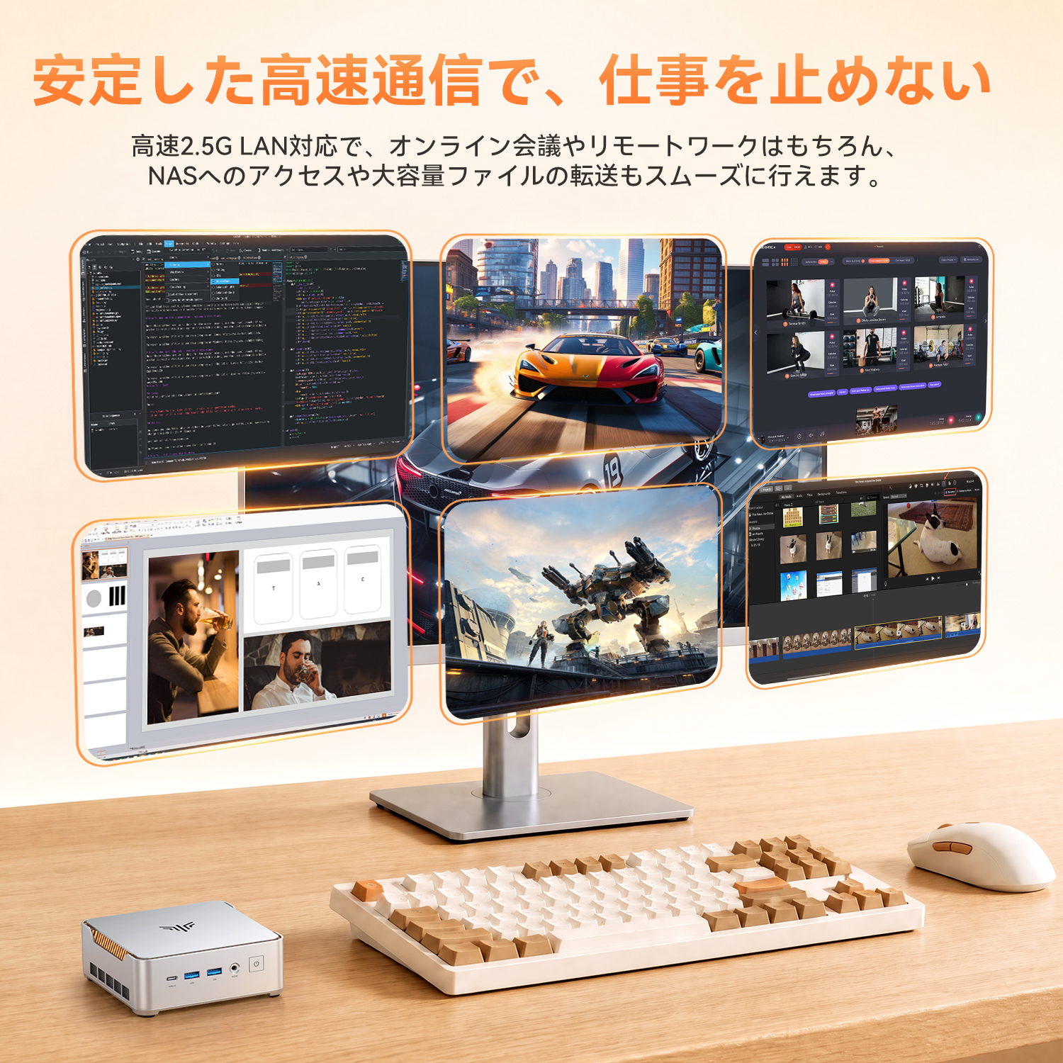 NiPoGi 【AIミニPC登場】ミニPC Intel Core 304 最大24TOPS 12GB+256GB