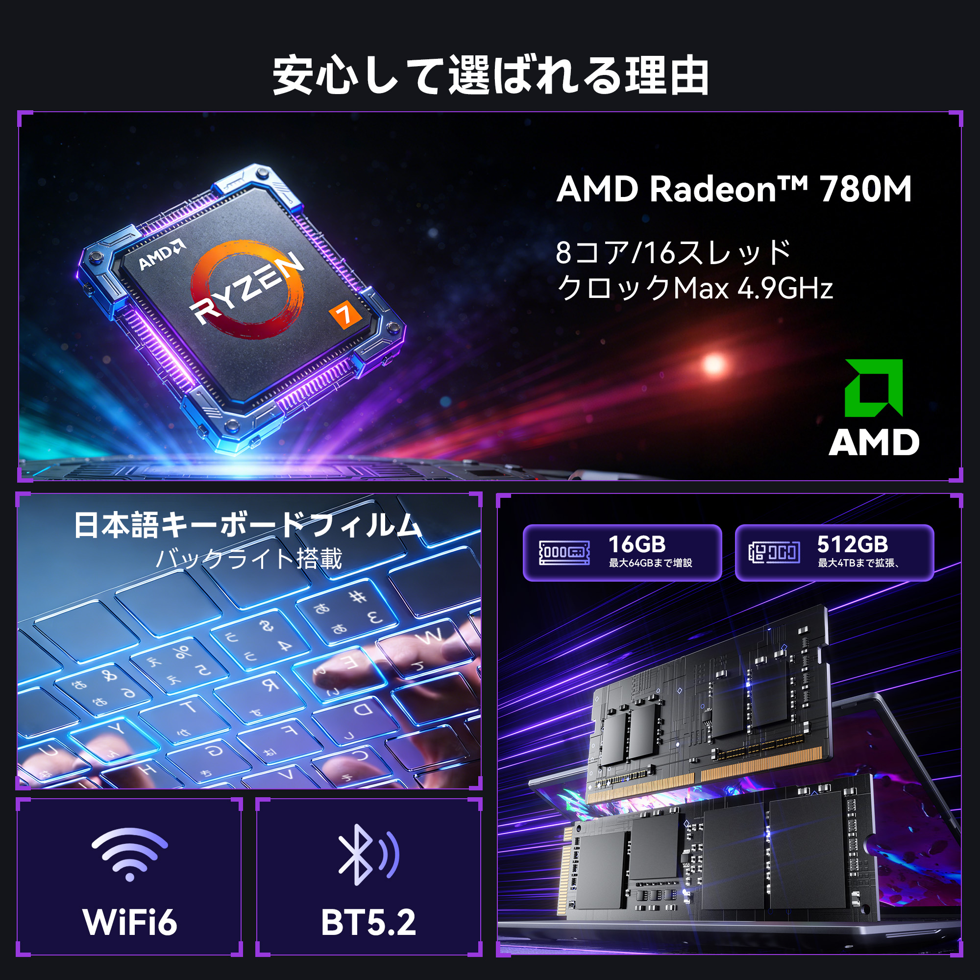 ryzen7 7730の商品一覧 通販 - Yahoo!ショッピング