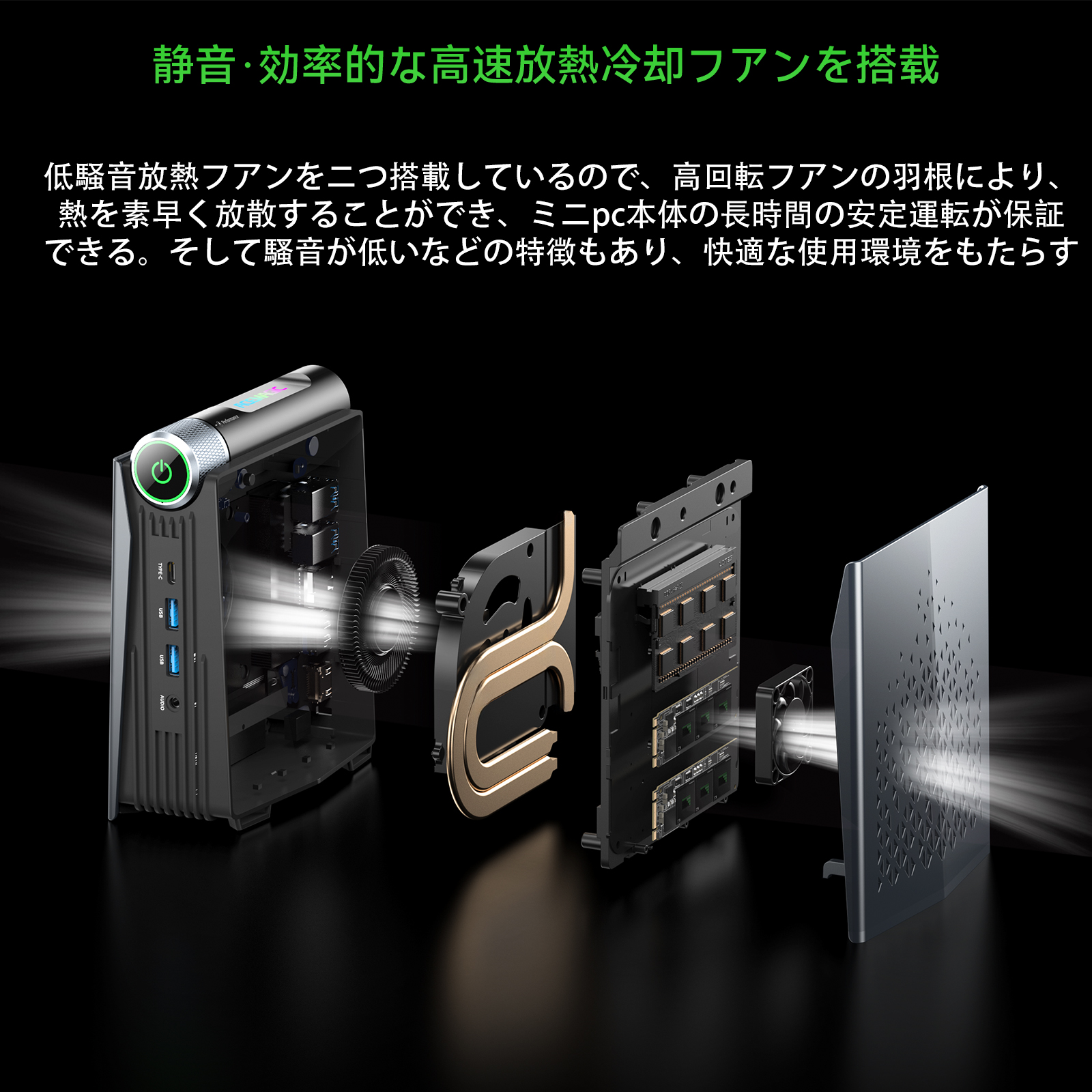 ミニPC 高性能 AMD Ryzen7 6800H 32GB DDR5 4800MHz 1TB SSD PCIE3.0