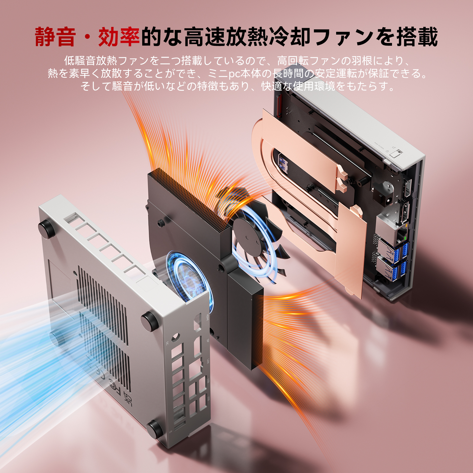 ミニPC 高性能 AMD Ryzen7 H255 4.9GHz 16GB LPDDR5 1TB SSD 4TBまで