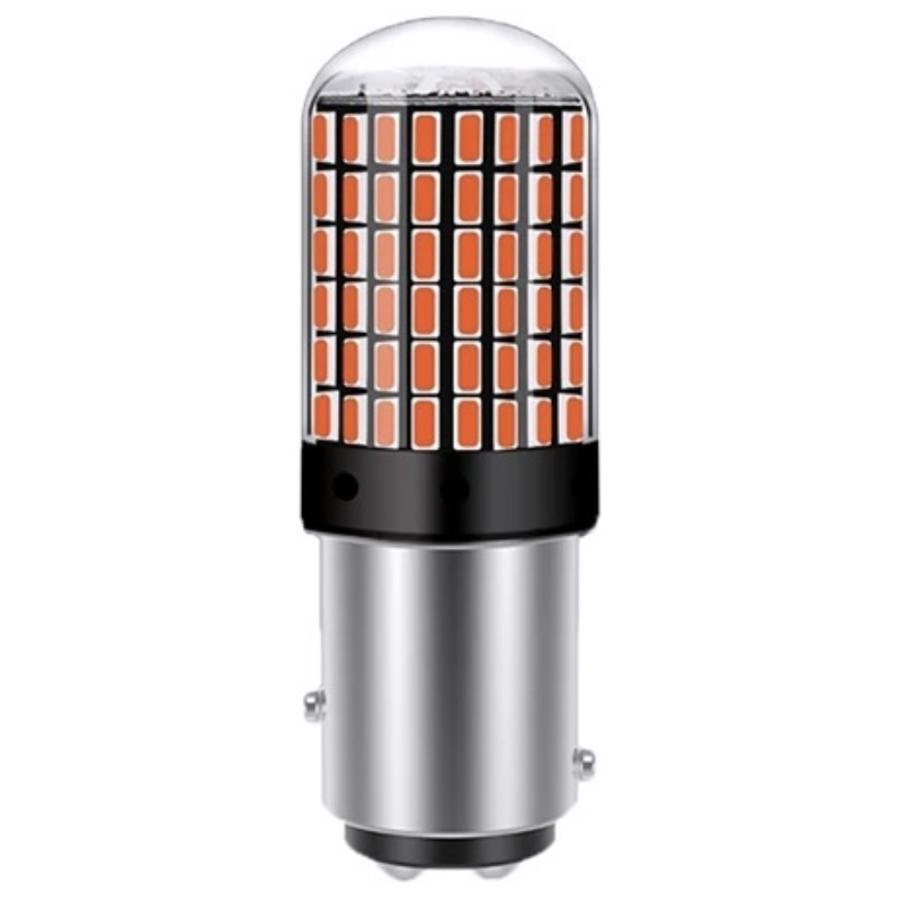 LEDウインカーバルブ テール ストップランプ S25 T20 ハイフラ防止回路 144連3014SMD 2個セット 12V 180° 150° 関連画像3