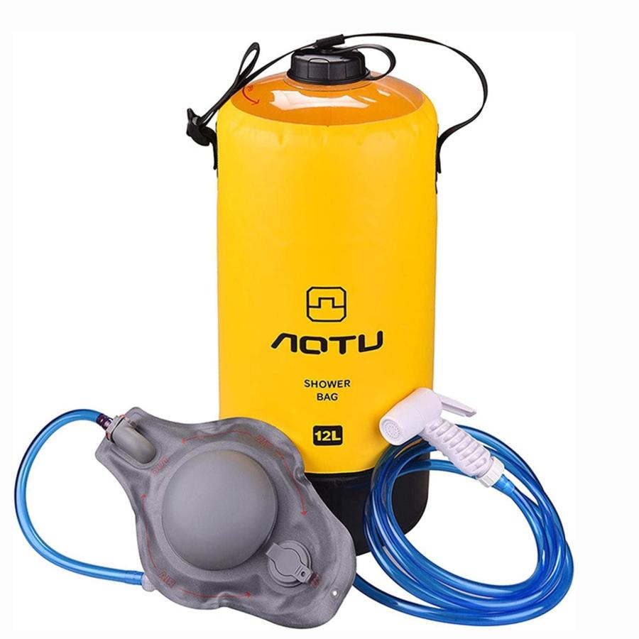 ポータブルシャワーバッグ 12L フットポンプ アウトドア 簡易シャワー