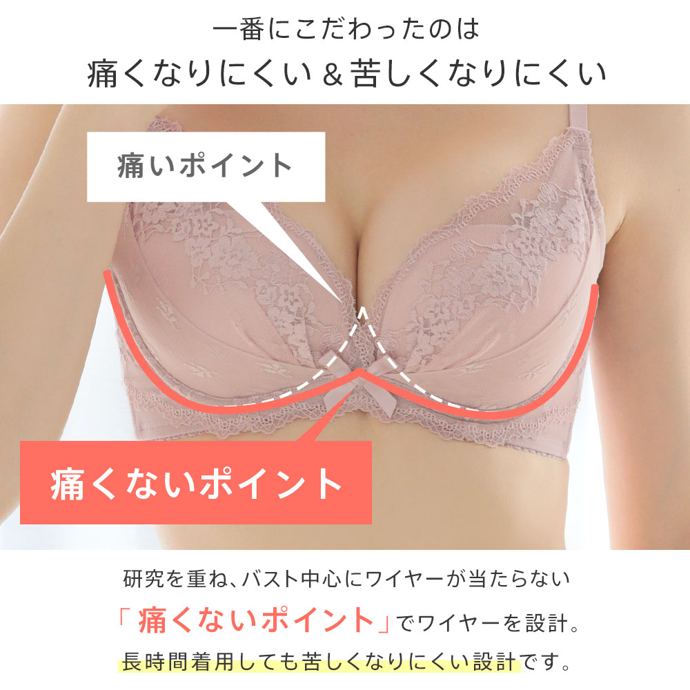 ブラジャー ショーツ セット カシュクールレース 脇高ブラ 下着 レディース 女性 ブラショーツ 谷間 脇肉 背肉 脇高 脇高設計 ブラセット エメフィール｜aimerfeel｜14