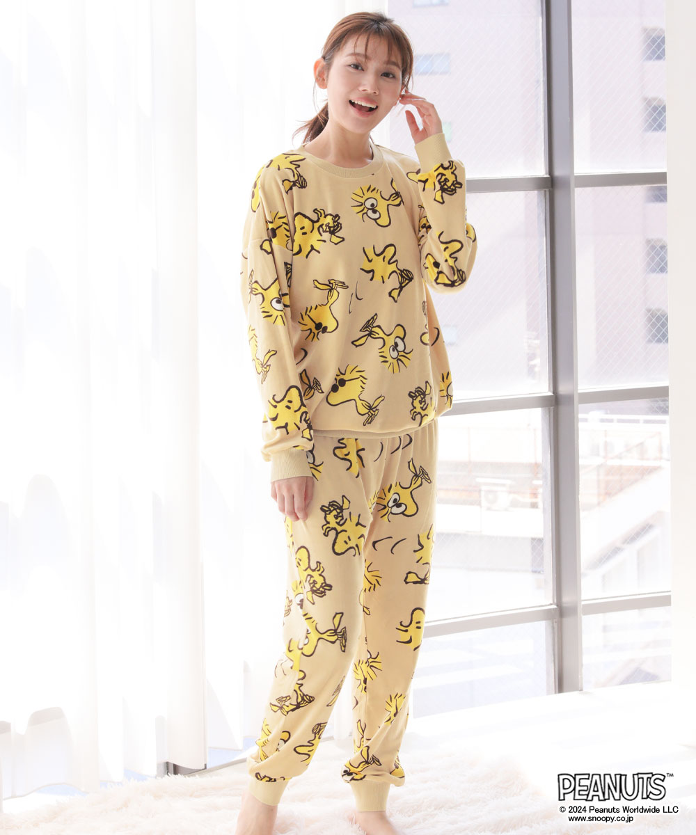 エメフィール♡スヌーピー ルームウェア♡3点セット Amazon | [エメフィール] PEANUTS スヌーピー ワッフル2 上下