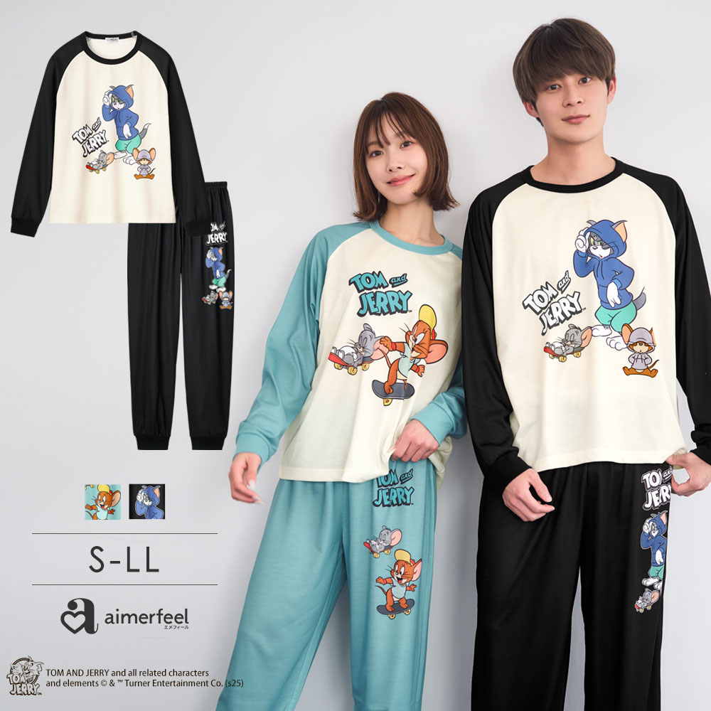 aimerfeel ルームウェア トムとジェリー ロングTシャツ4 上下