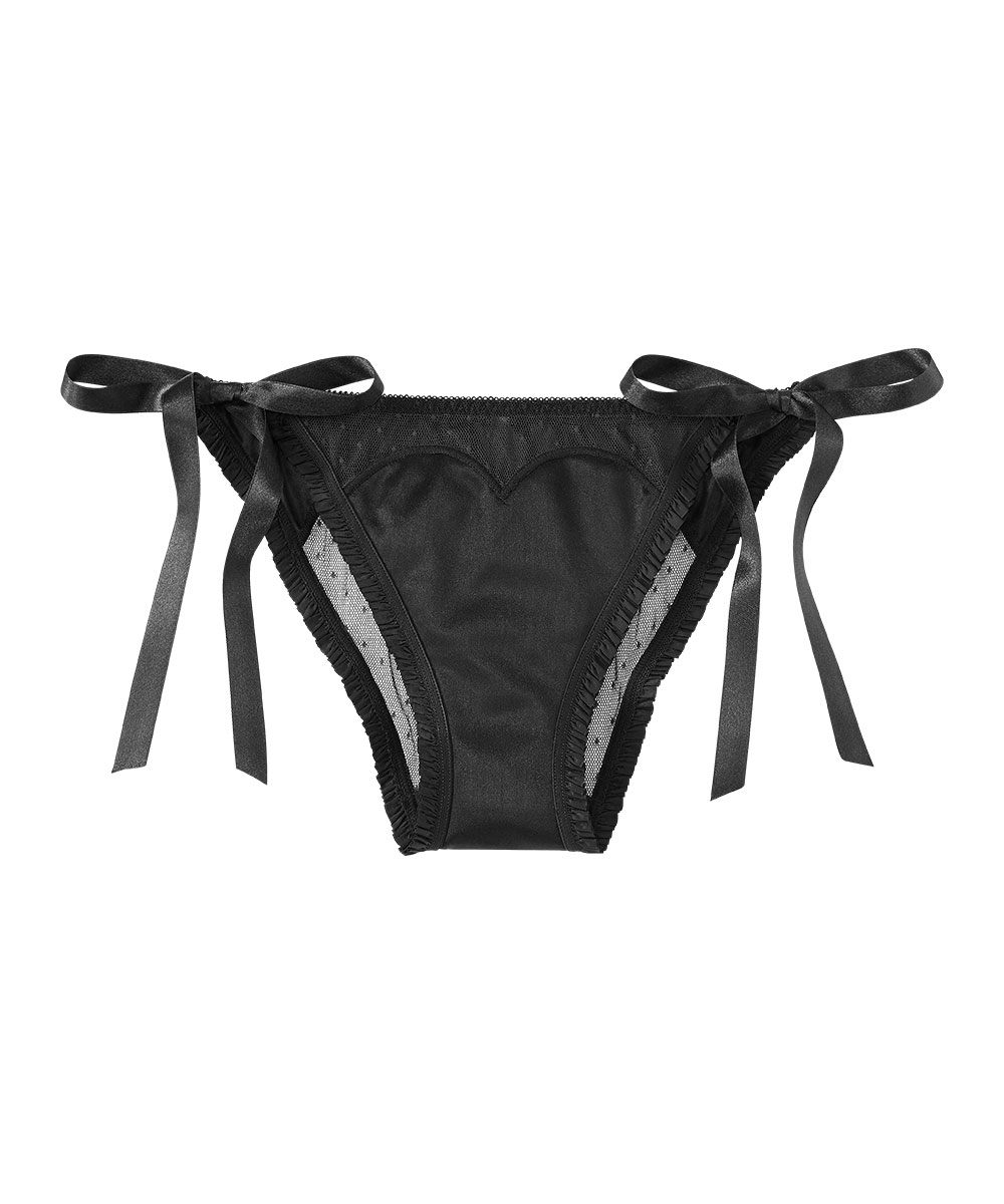 ★aimerfeel★サテンくり抜きハート柄ショーツ★パンツ下着★ブラックM★ ☆aimerfeel☆サテンくり抜きハート柄ショーツ☆パンツ下着☆ブラックM