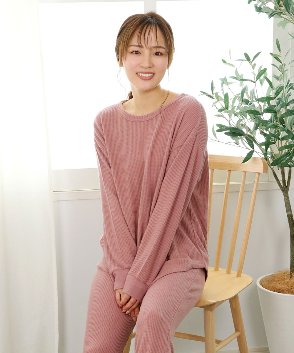 50%OFF 長袖 パジャマ ルームウェア 上下セット 腹巻き付きパジャマ レディース セットアップ セット リラックスウェア 部屋着 エメフィール | aimerfeel | 06