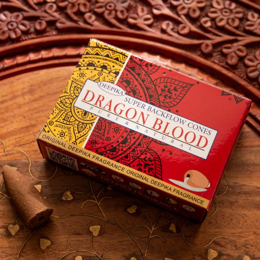 ディーピカ DEEPIKA 倒流香 お香 コーンタイプ 煙が下に流れる スーパーバックフローコーン 選べる香り ドラゴンブラッド 瞑想 癒やし インド香 |  | 08