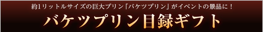 バケツプリン目録ギフト