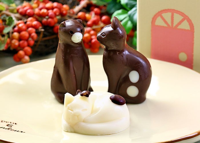 お菓子 ギフト ねこ チョコレート 3個 お家の箱 詰め合わせ かわいい 誕生日 手数料無料 チョコ プレゼント スイーツ 猫 動物
