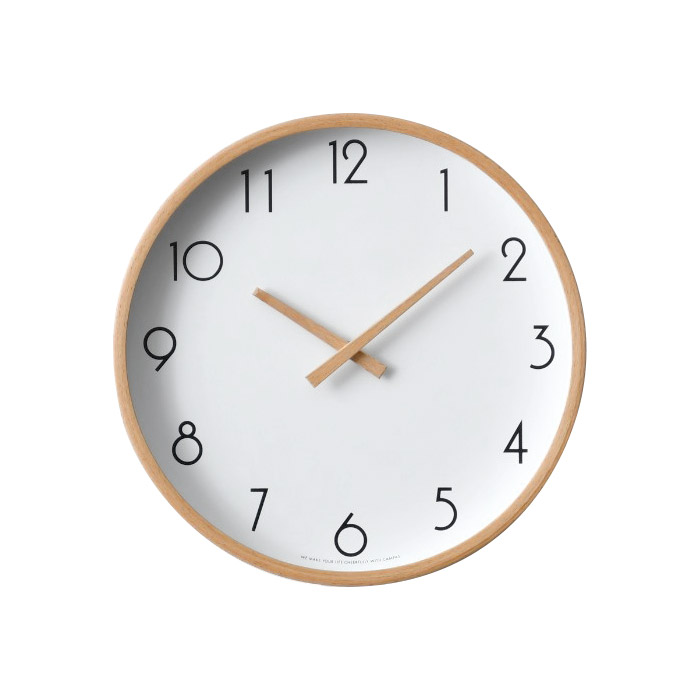 壁掛け時計 掛け時計 おしゃれ 北欧 シンプル ナチュラル ウォールクロック かけ時計 掛時計 天然木 静音 インテリア 直径31cm Lサイズ｜air-r｜03