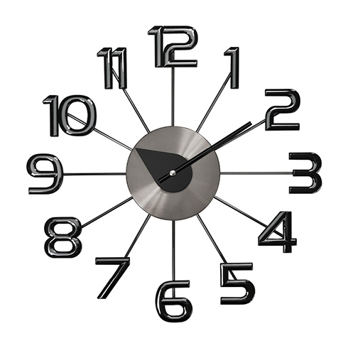 壁掛け時計 掛け時計 おしゃれ 北欧 ウォールクロック ジョージネルソン レトロ ミッドセンチュリー 掛時計 かけ時計 リビング クロームブラック シルバー｜air-r｜02